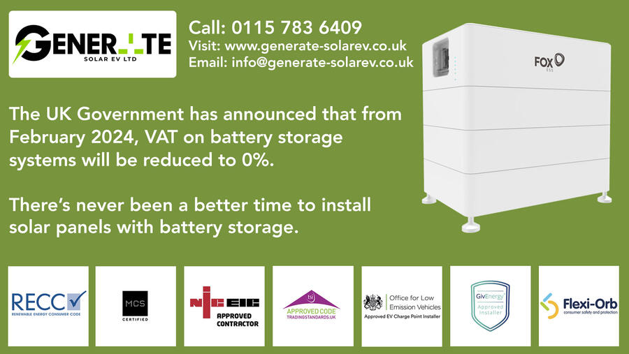 Battery Storage Now With 0% VAT