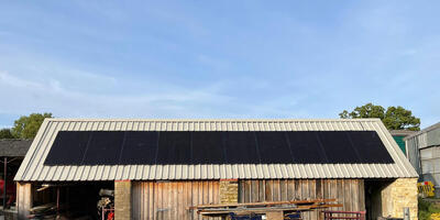 Solar Panels Installed on a Barn Roof in Cheltenham